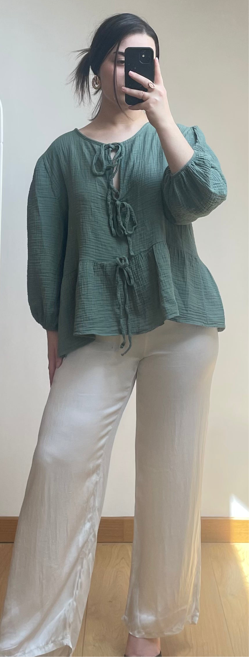 Pantalon en Viscose écru