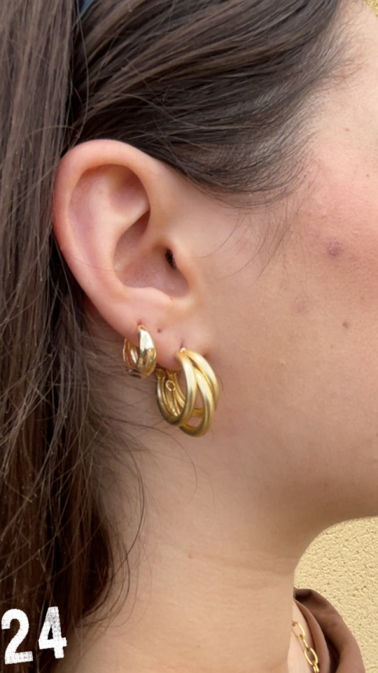 Boucles d’oreilles triple